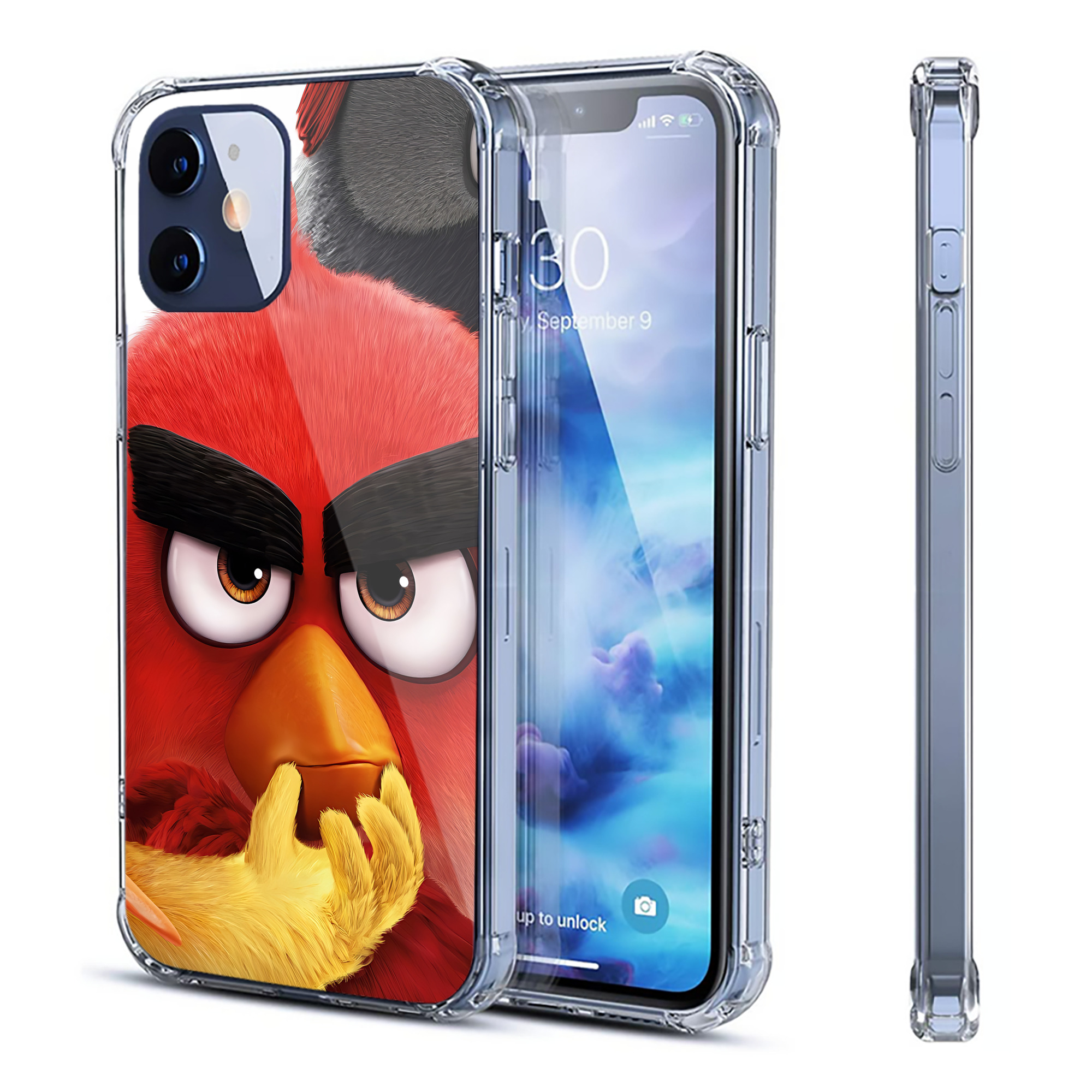 （画像用） Angry Birds アングリーバード 【iPhone 12シリーズ対応】透明スマホケース（クリアソフトケース）